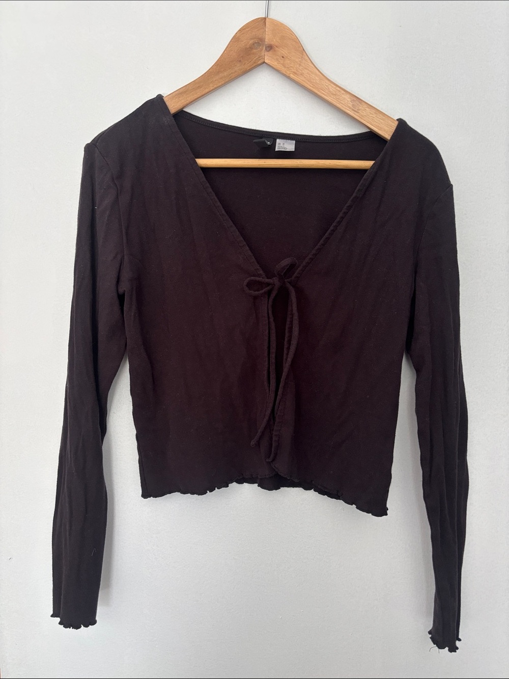 Tie-Front Long Sleeve Cardigan